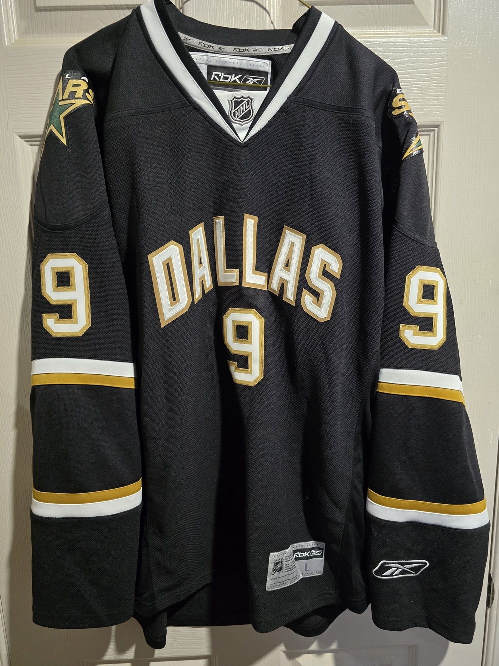 Dallas Stars Modano #9 Black Hockey Jersey by Reebok